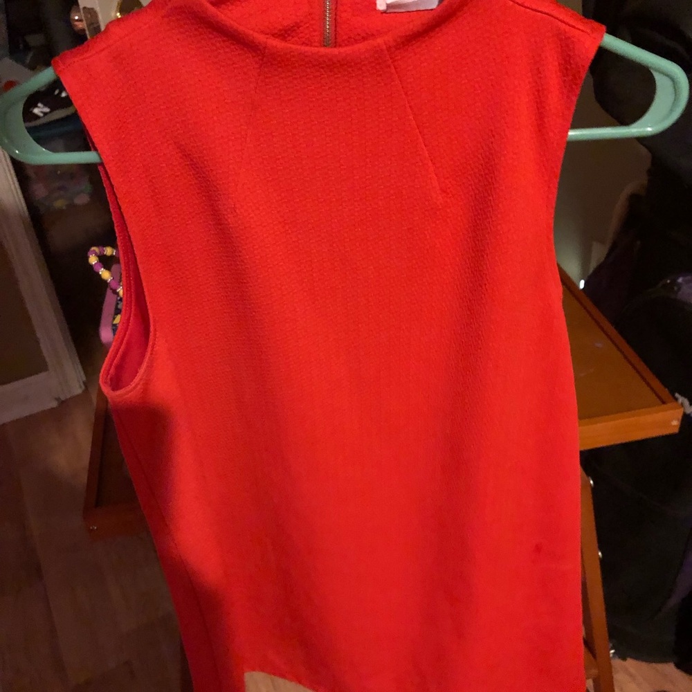 Cooperative Size Small zip up red orange tunic